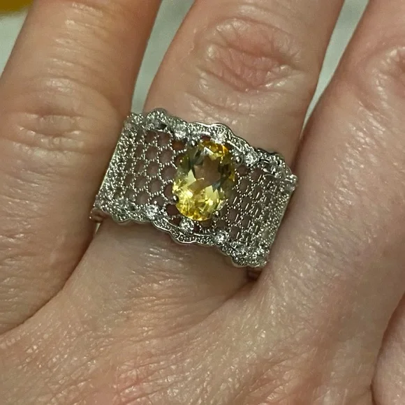 Citrine Adjustable Ring - Picture 2 of 4